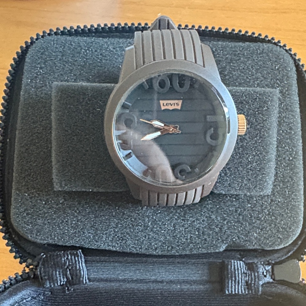 Levi's Black and Gold Wristwatch